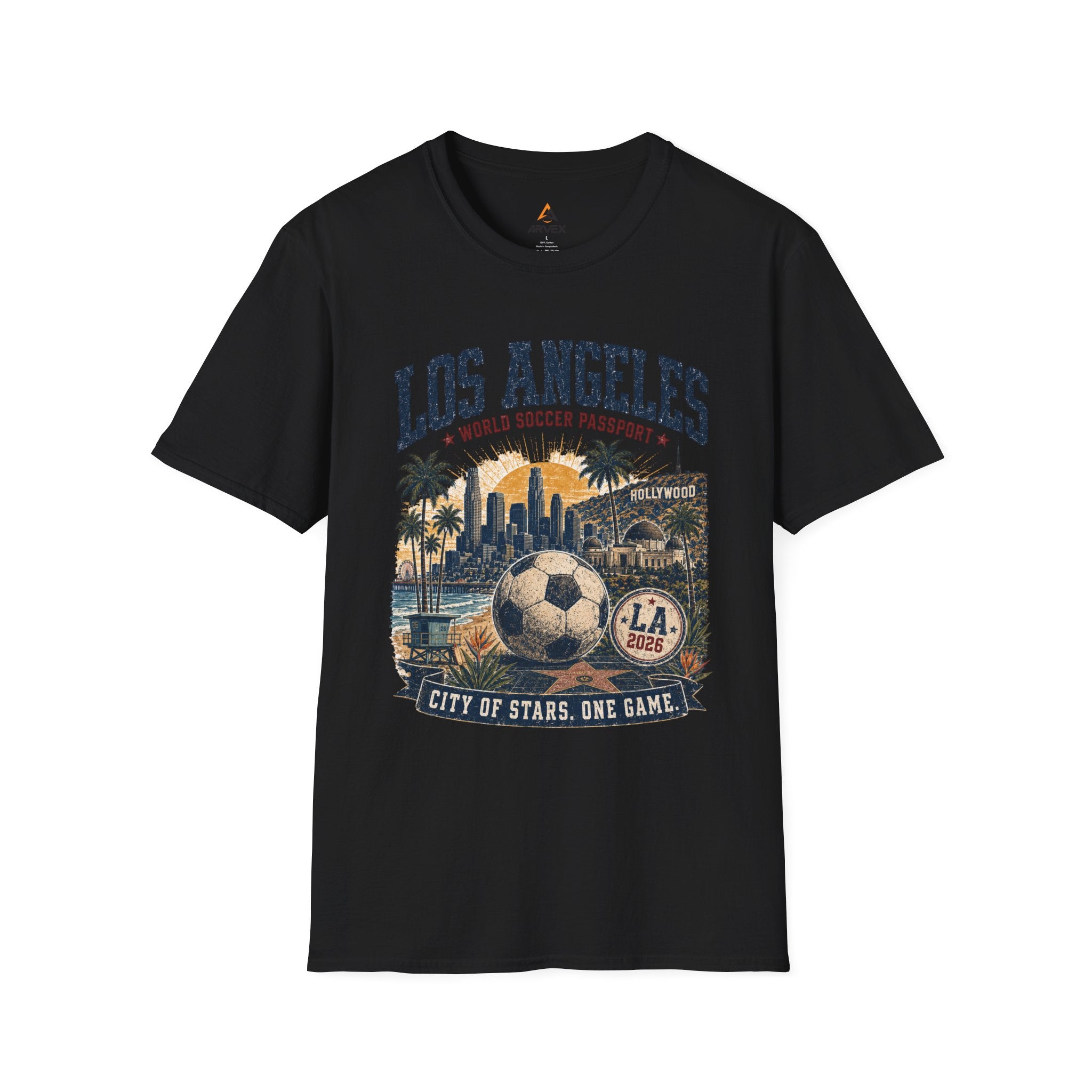 Copy of Copy of Florida Soccer T-Shirt – Vintage ‘World Soccer Passport’ Beach Tee