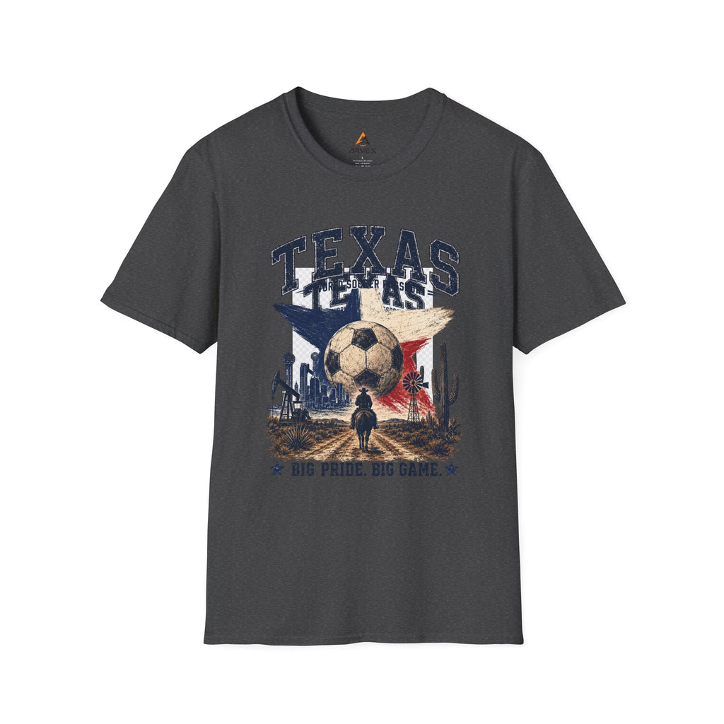 Texas Soccer T-Shirt — "World Soccer Passport" State Pride Tee