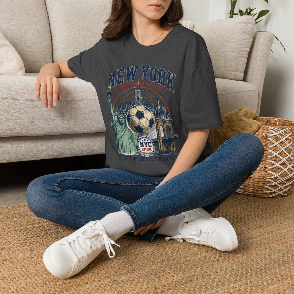 New York Soccer T-Shirt — NYC World Soccer Passport Graphic Tee