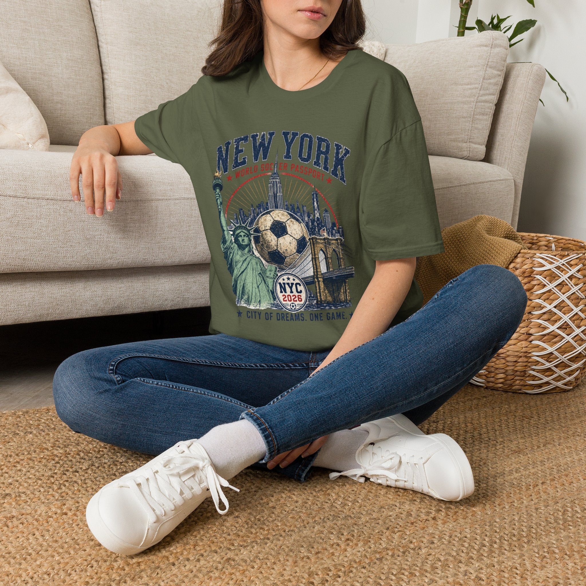 New York Soccer T-Shirt — NYC World Soccer Passport Graphic Tee