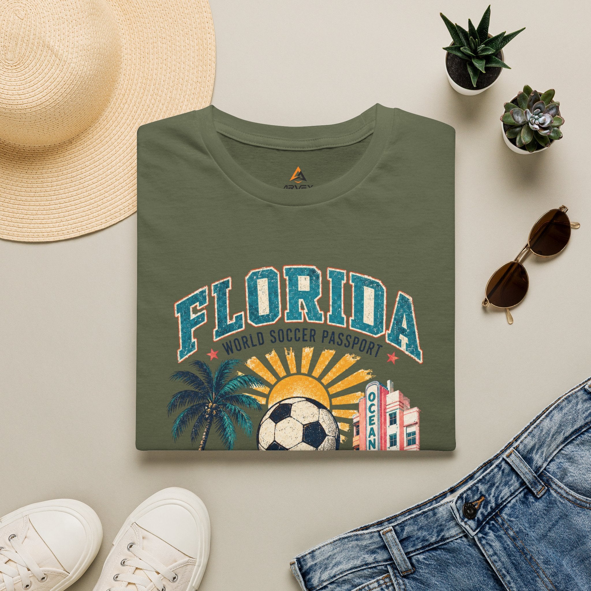 Florida Soccer Vintage Tee — "Sun. Sea. One Game."