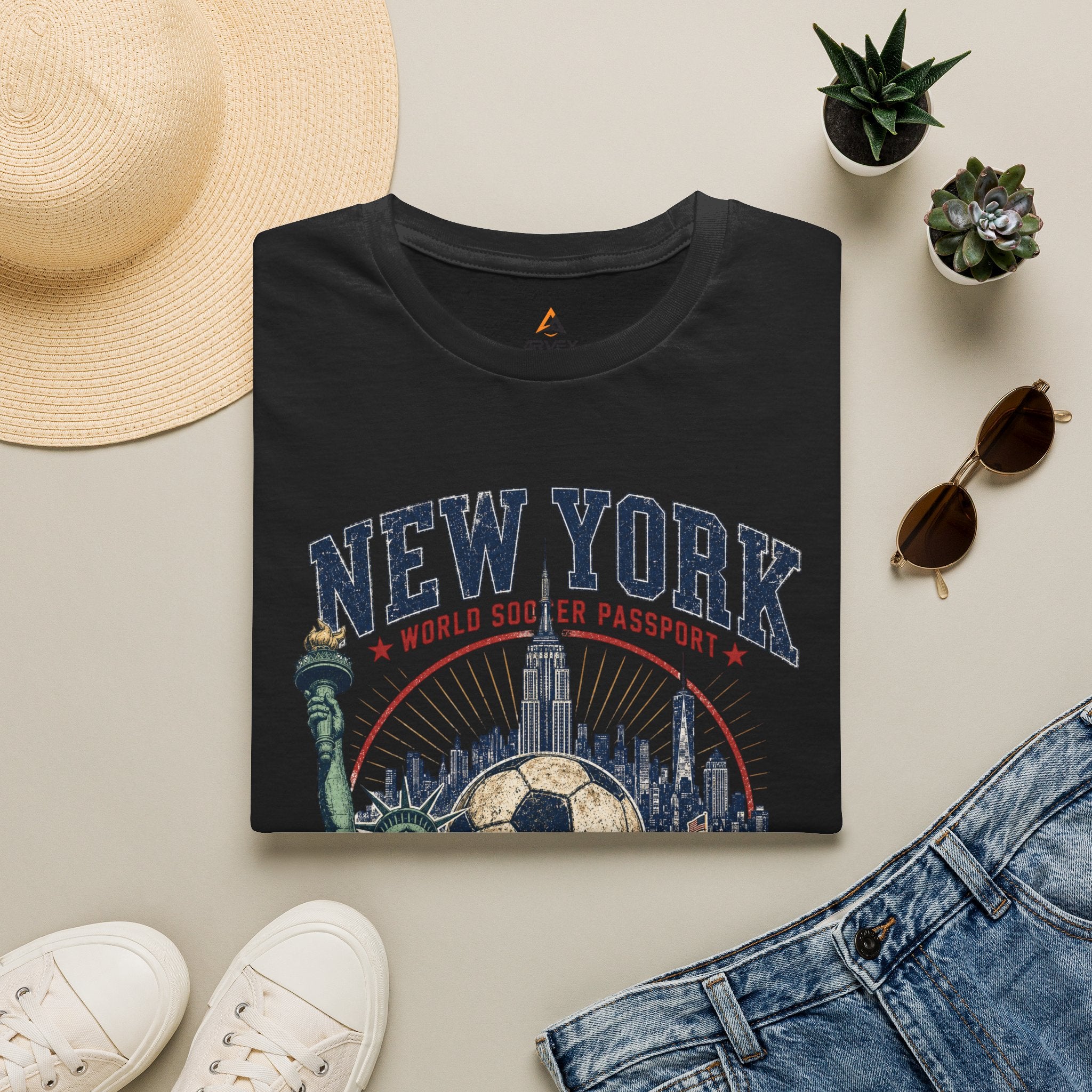 New York Soccer T-Shirt — NYC World Soccer Passport Graphic Tee