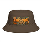 California Vintage Patch Bucket Hat — West Coast Sunset Travel Cap