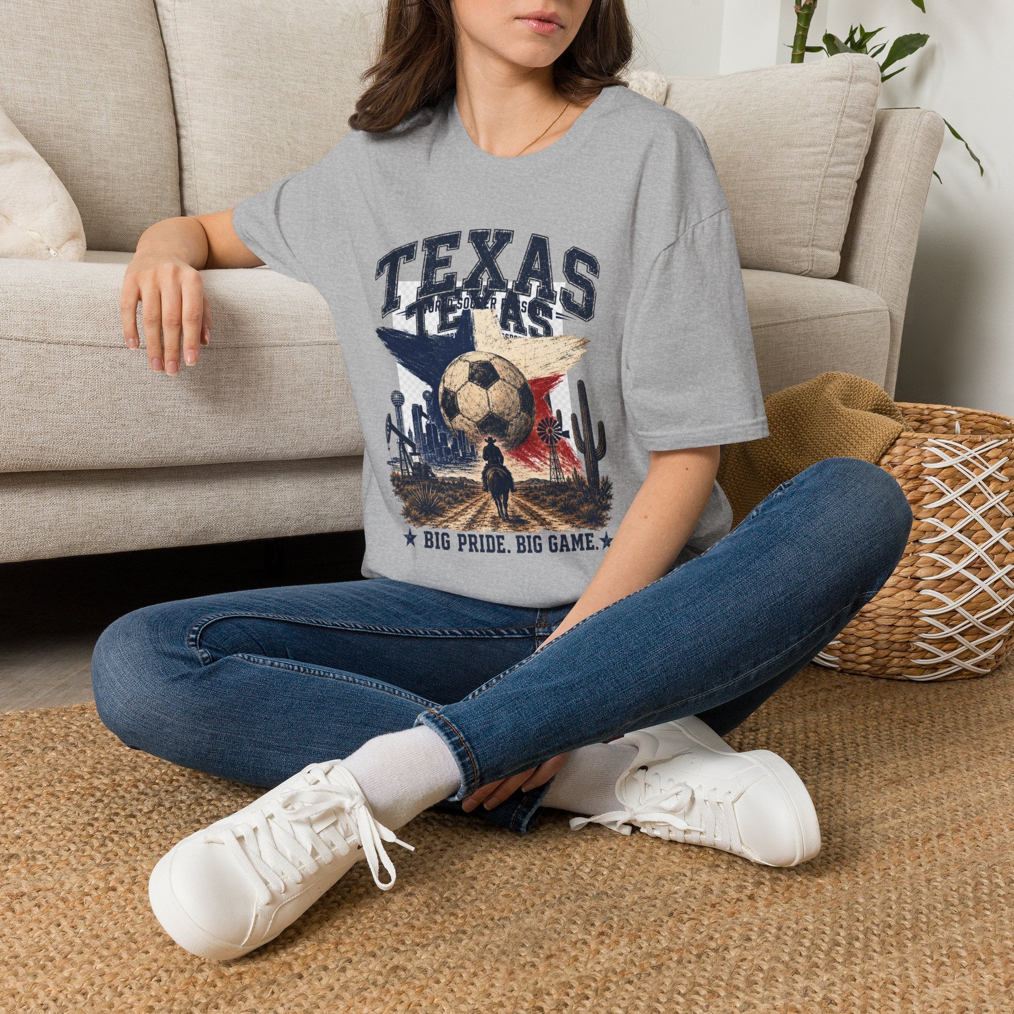 Texas Soccer T-Shirt — "World Soccer Passport" State Pride Tee