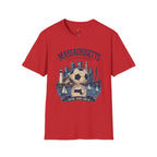 Massachusetts Soccer T-Shirt — State Skyline & Vintage Soccer Graphic