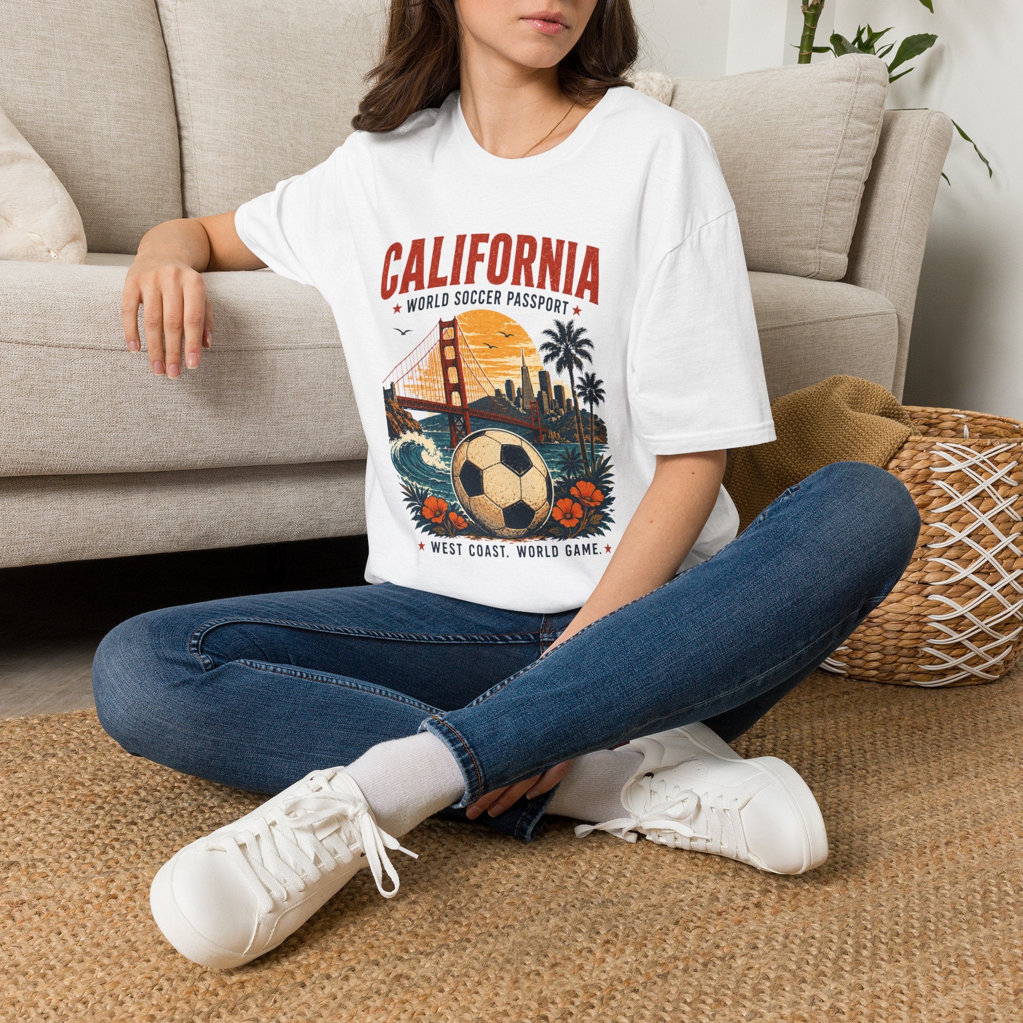 Texas Soccer T-Shirt — World Soccer Passport Vintage State Pride