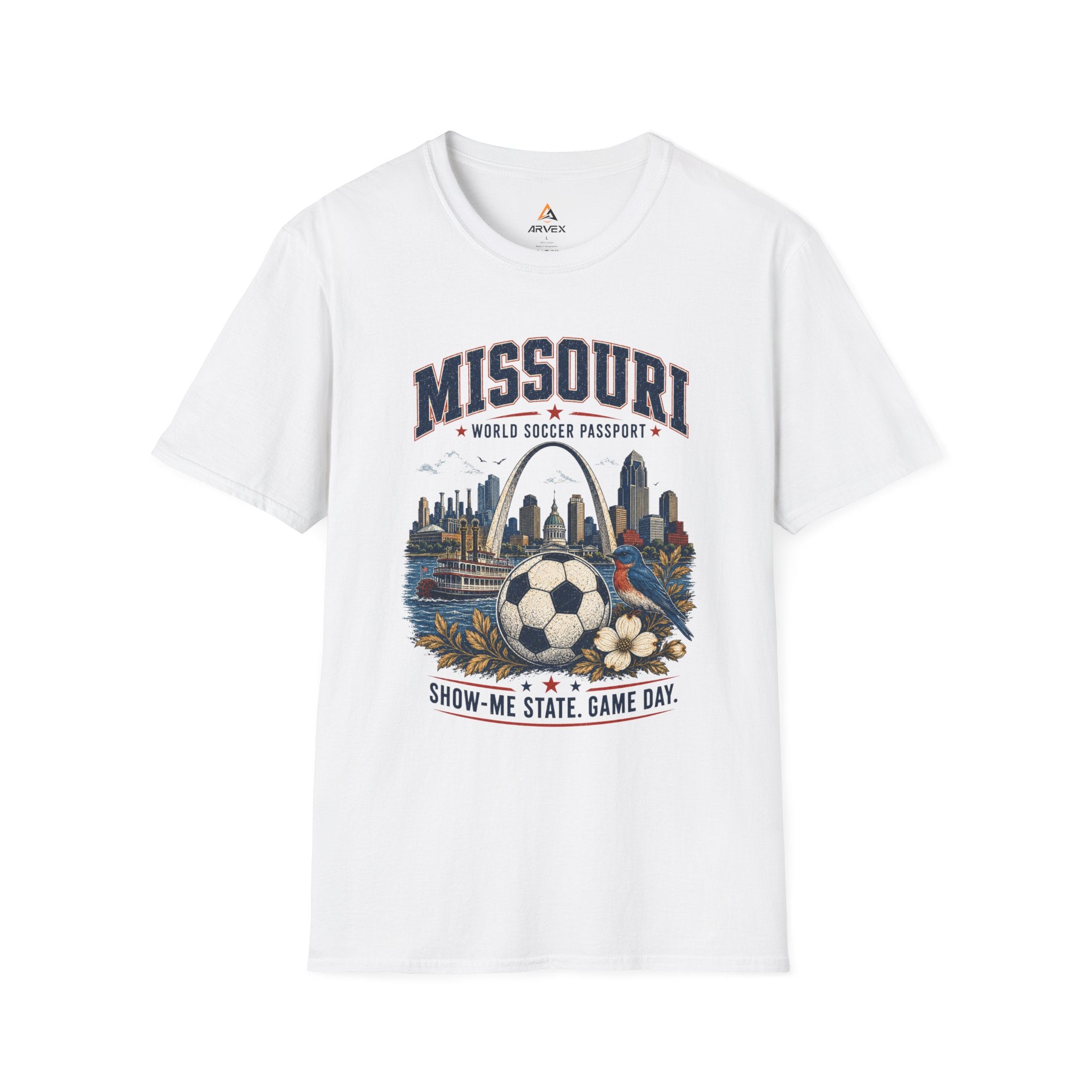 Copy of Copy of Florida Soccer T-Shirt – Vintage ‘World Soccer Passport’ Beach Tee