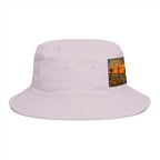 California Vintage Patch Bucket Hat — West Coast Sunset Travel Cap
