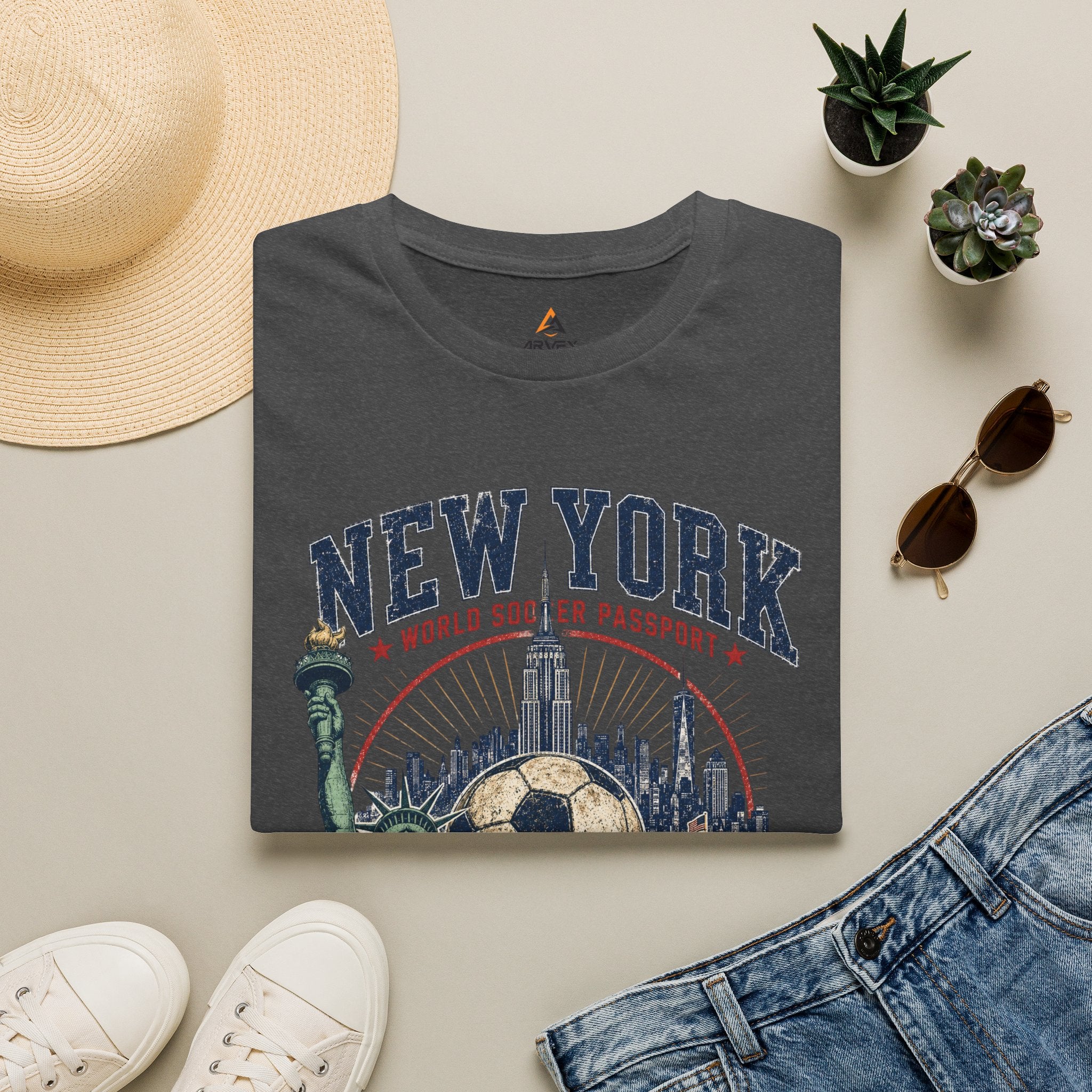 New York Soccer T-Shirt — NYC World Soccer Passport Graphic Tee