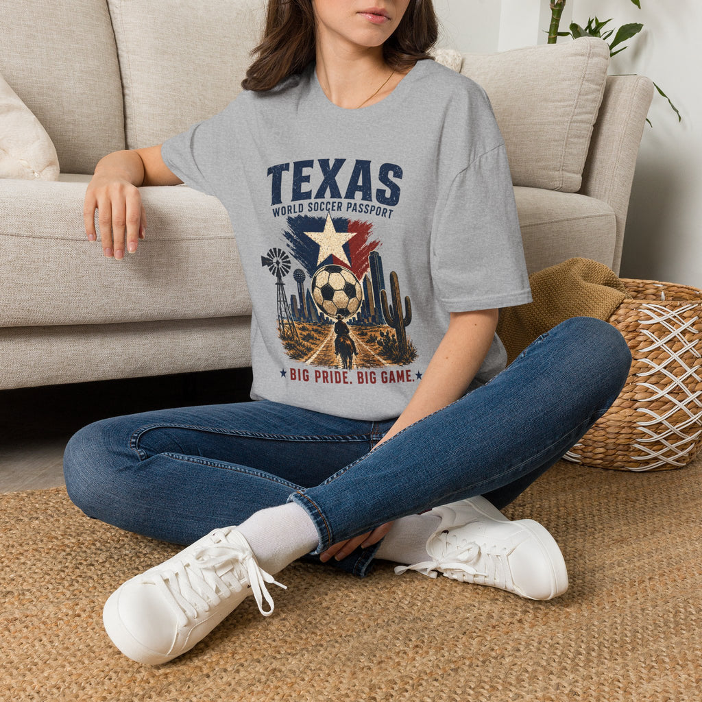 Texas Soccer Passport T-Shirt — Lone Star Soccer Vintage Design