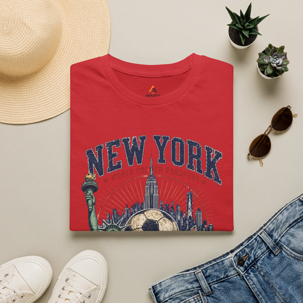New York Soccer T-Shirt — NYC World Soccer Passport Graphic Tee