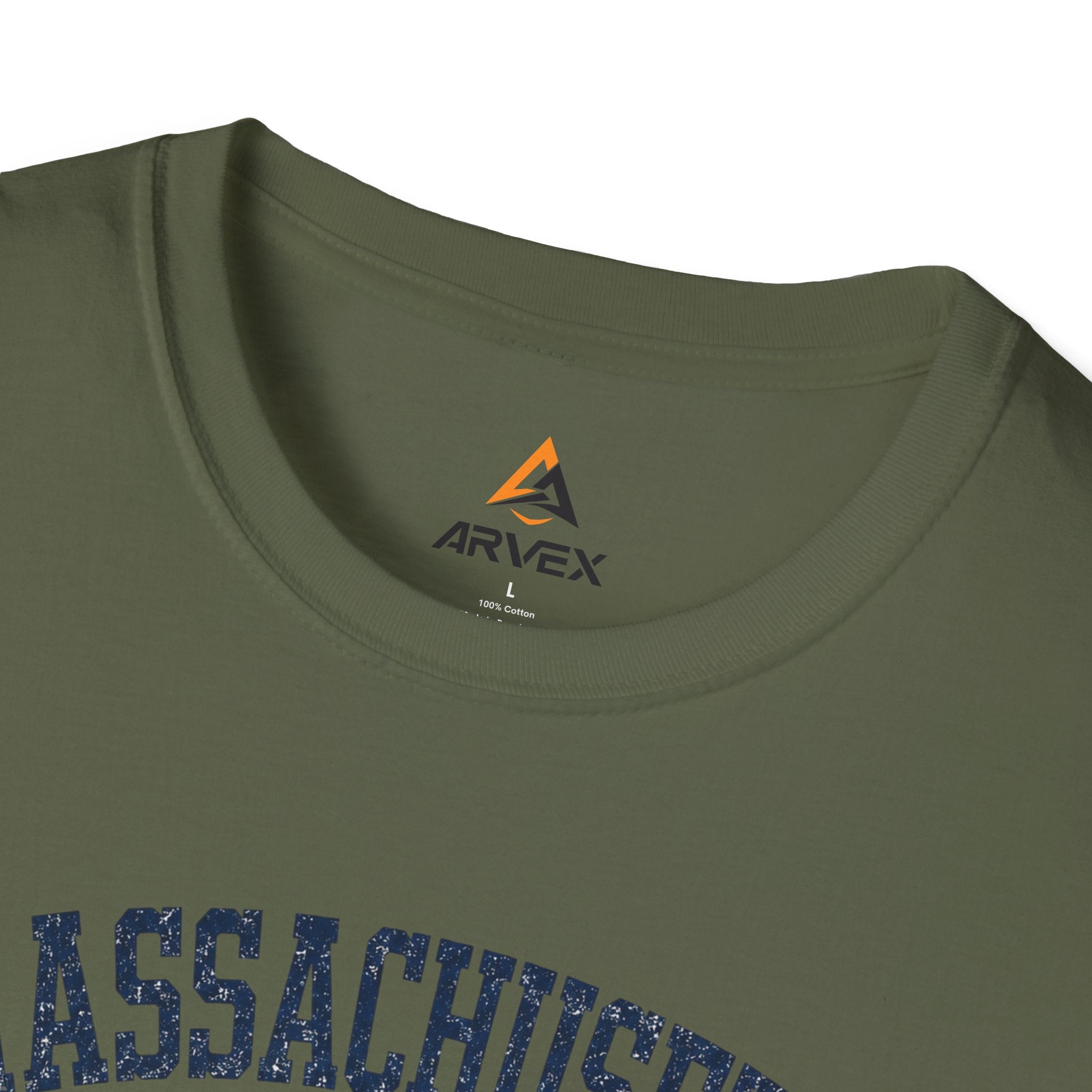 Massachusetts Soccer T-Shirt — State Skyline & Vintage Soccer Graphic