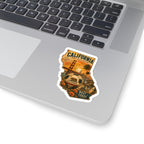 California Vintage Travel Sticker — West Coast Golden Gate Soccer Passport Kiss-Cut