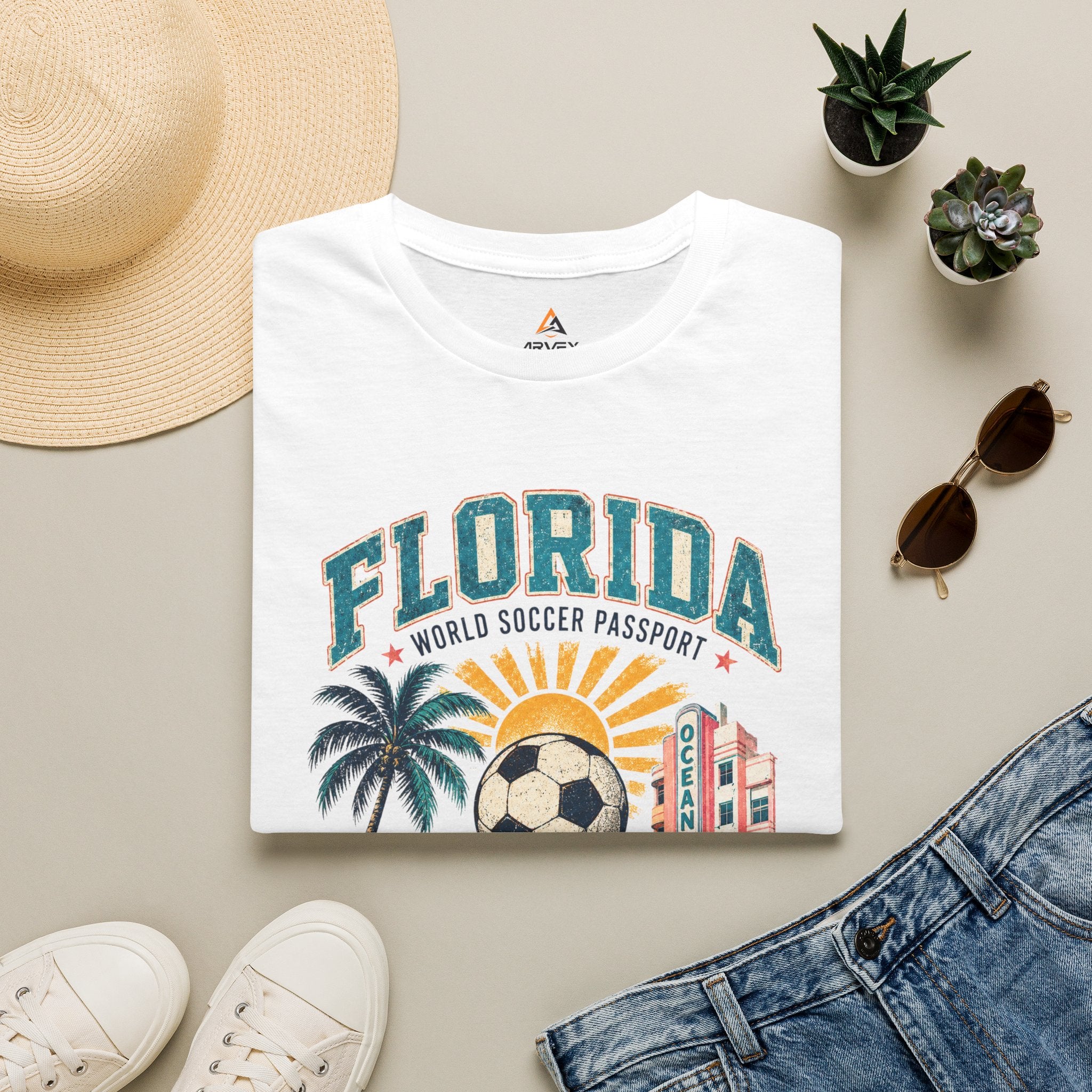 Florida Soccer Vintage Tee — "Sun. Sea. One Game."