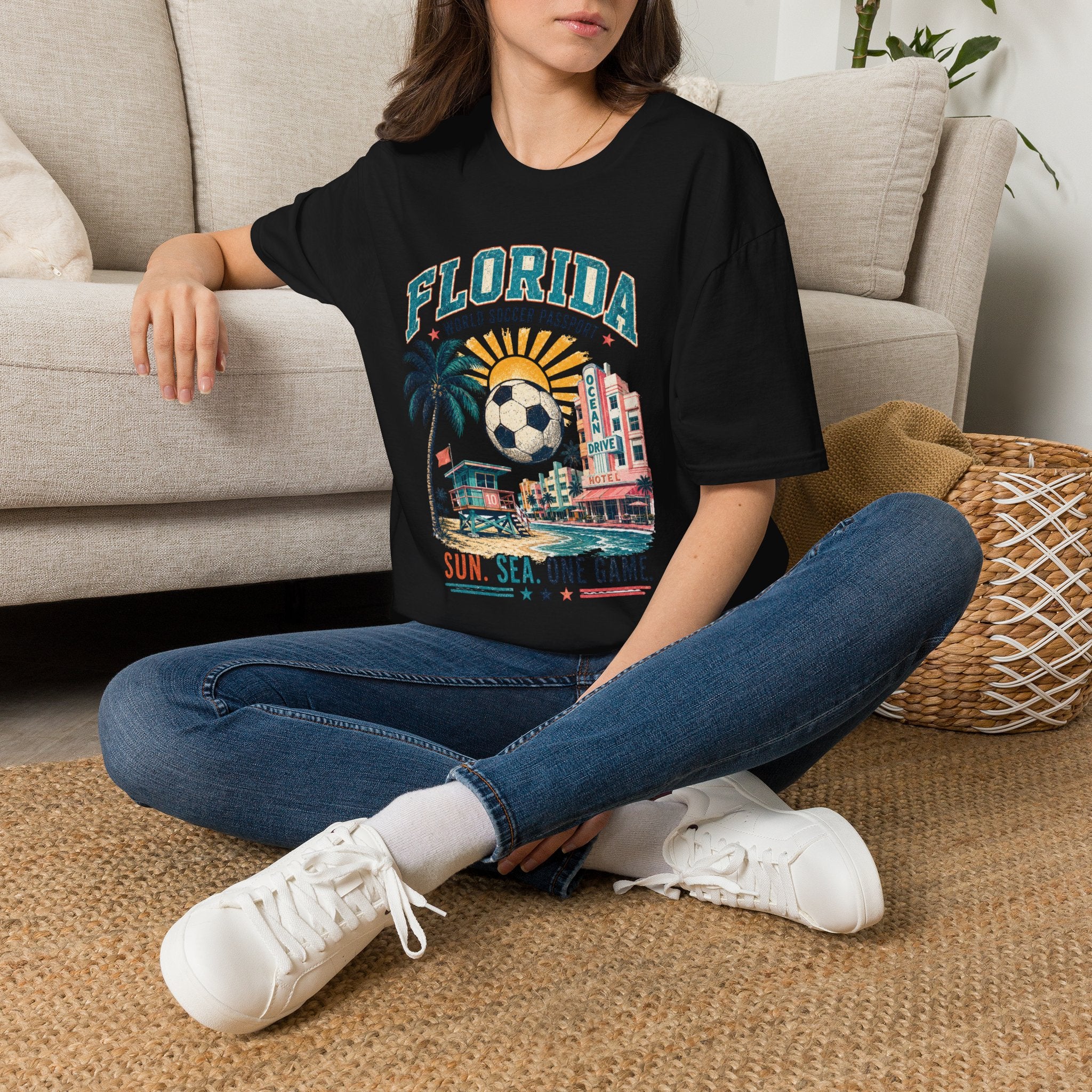 Florida Soccer Vintage Tee — "Sun. Sea. One Game."