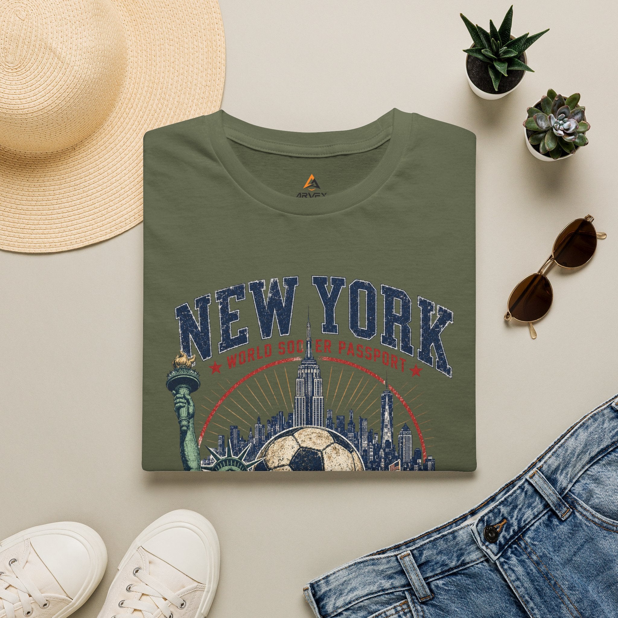 New York Soccer T-Shirt — NYC World Soccer Passport Graphic Tee