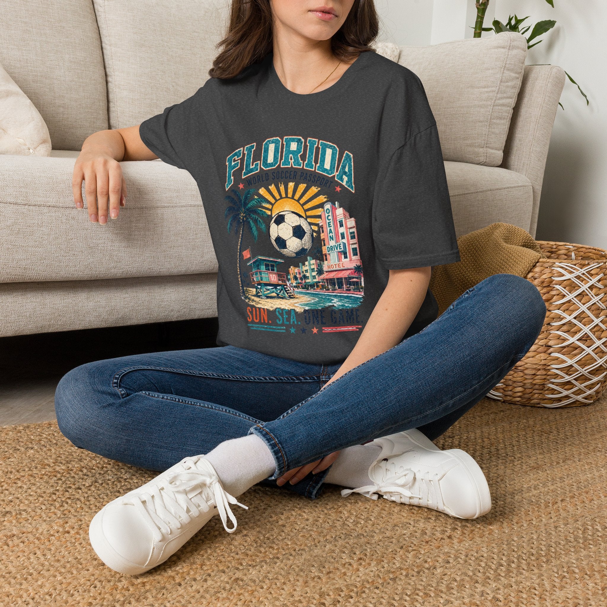 Florida Soccer Vintage Tee — "Sun. Sea. One Game."
