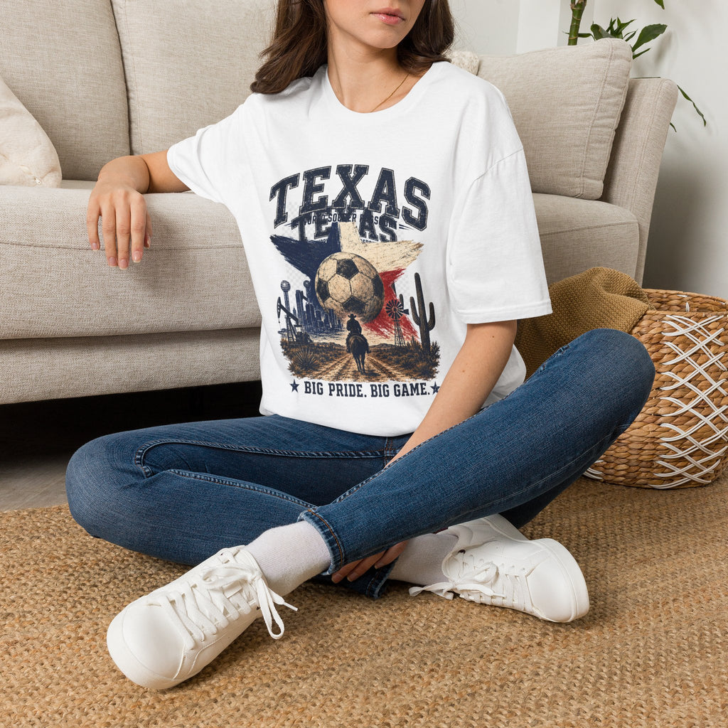 Texas Soccer T-Shirt — "World Soccer Passport" State Pride Tee