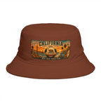 California Vintage Patch Bucket Hat — West Coast Sunset Travel Cap