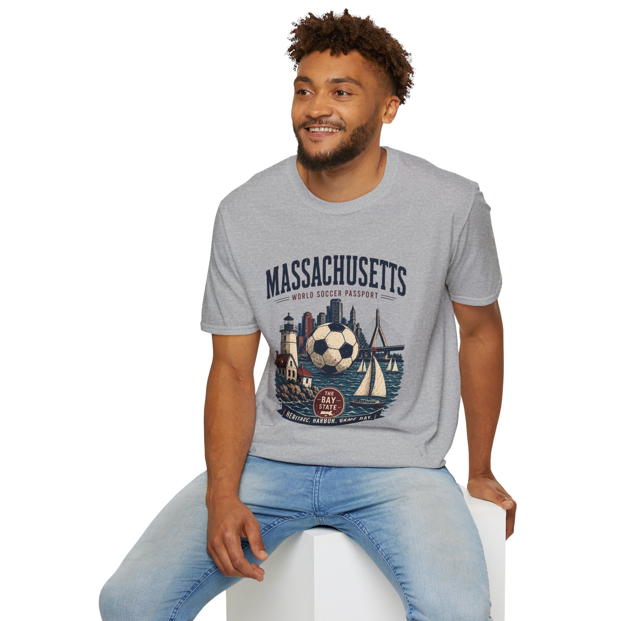 Massachusetts Soccer T-Shirt — World Soccer Passport Vintage State Tee