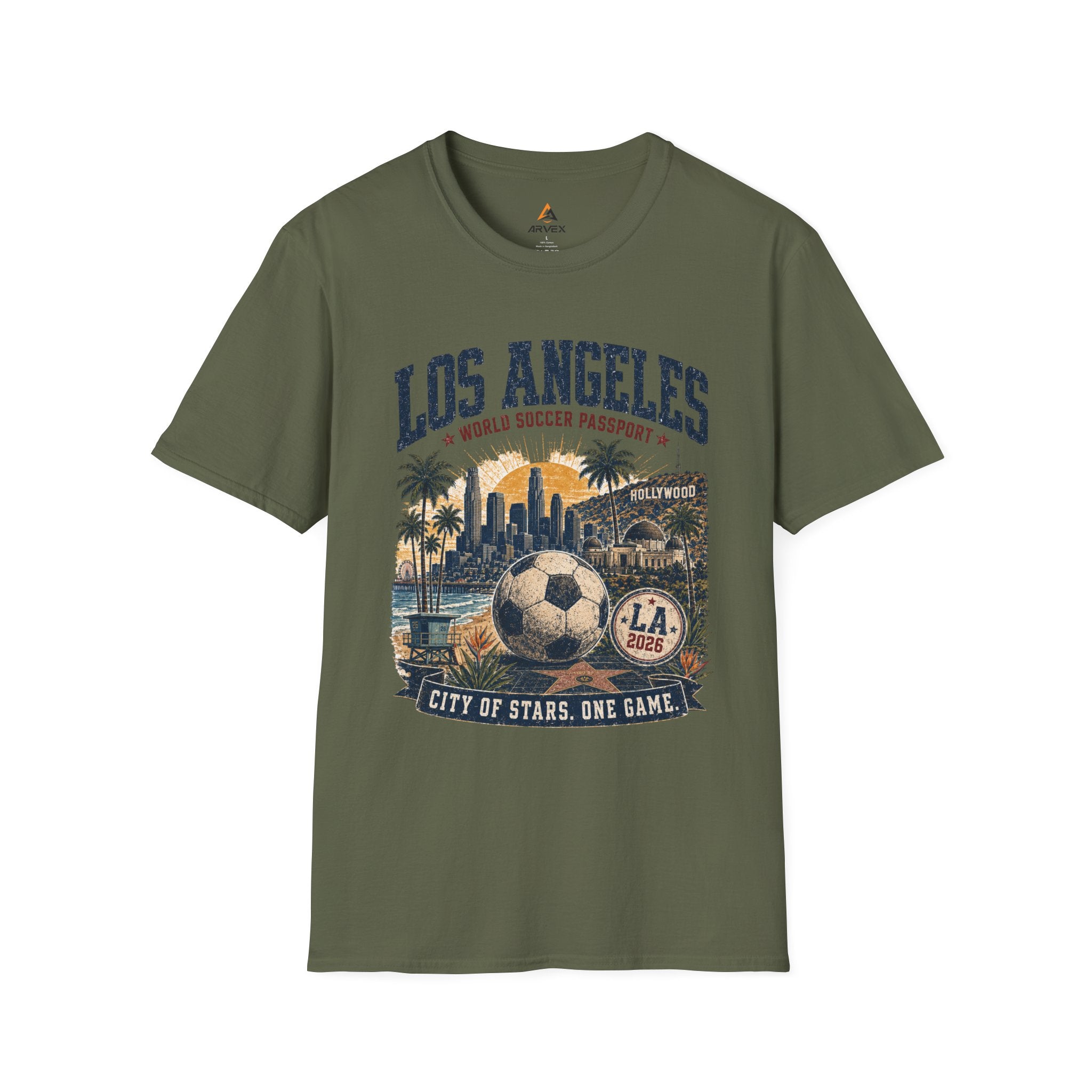 Copy of Copy of Florida Soccer T-Shirt – Vintage ‘World Soccer Passport’ Beach Tee