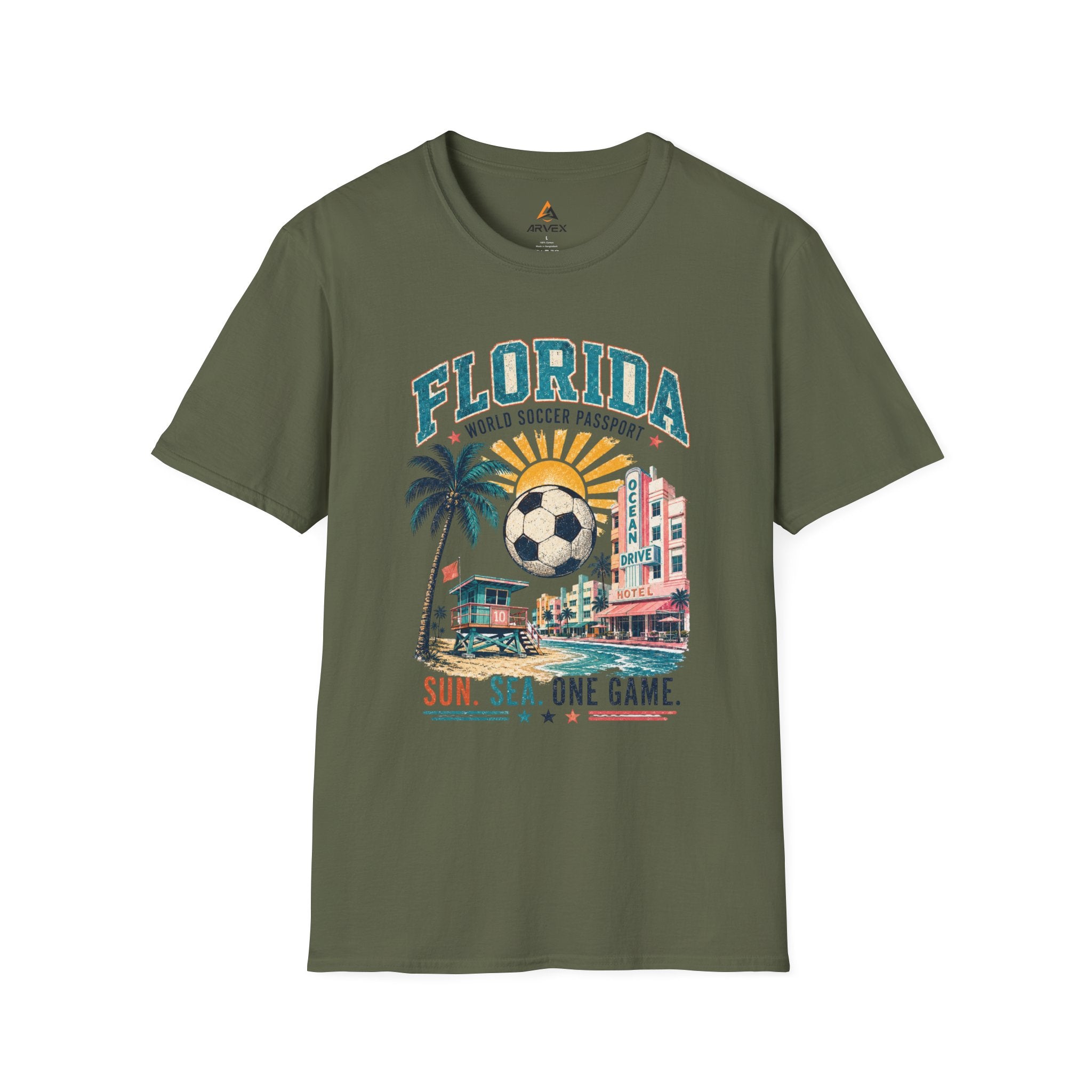 Florida Soccer Vintage Tee — "Sun. Sea. One Game."