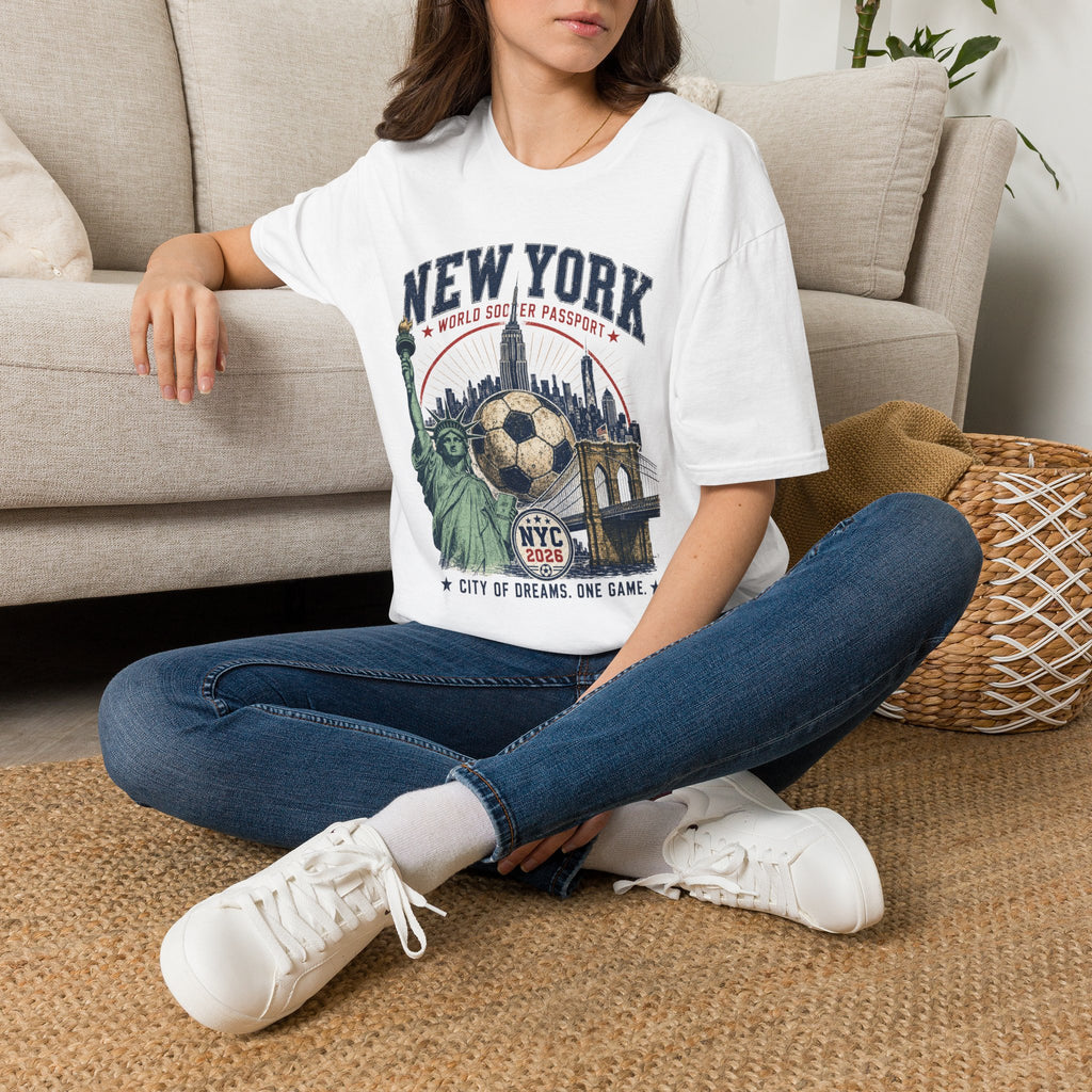 New York Soccer T-Shirt — NYC World Soccer Passport Graphic Tee