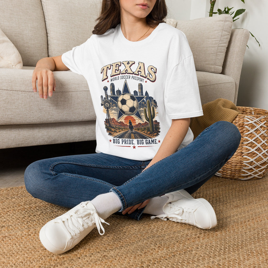 Texas Soccer T-Shirt — World Soccer Passport Vintage State Pride