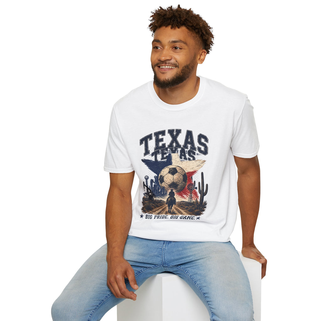 Texas Soccer T-Shirt — "World Soccer Passport" State Pride Tee
