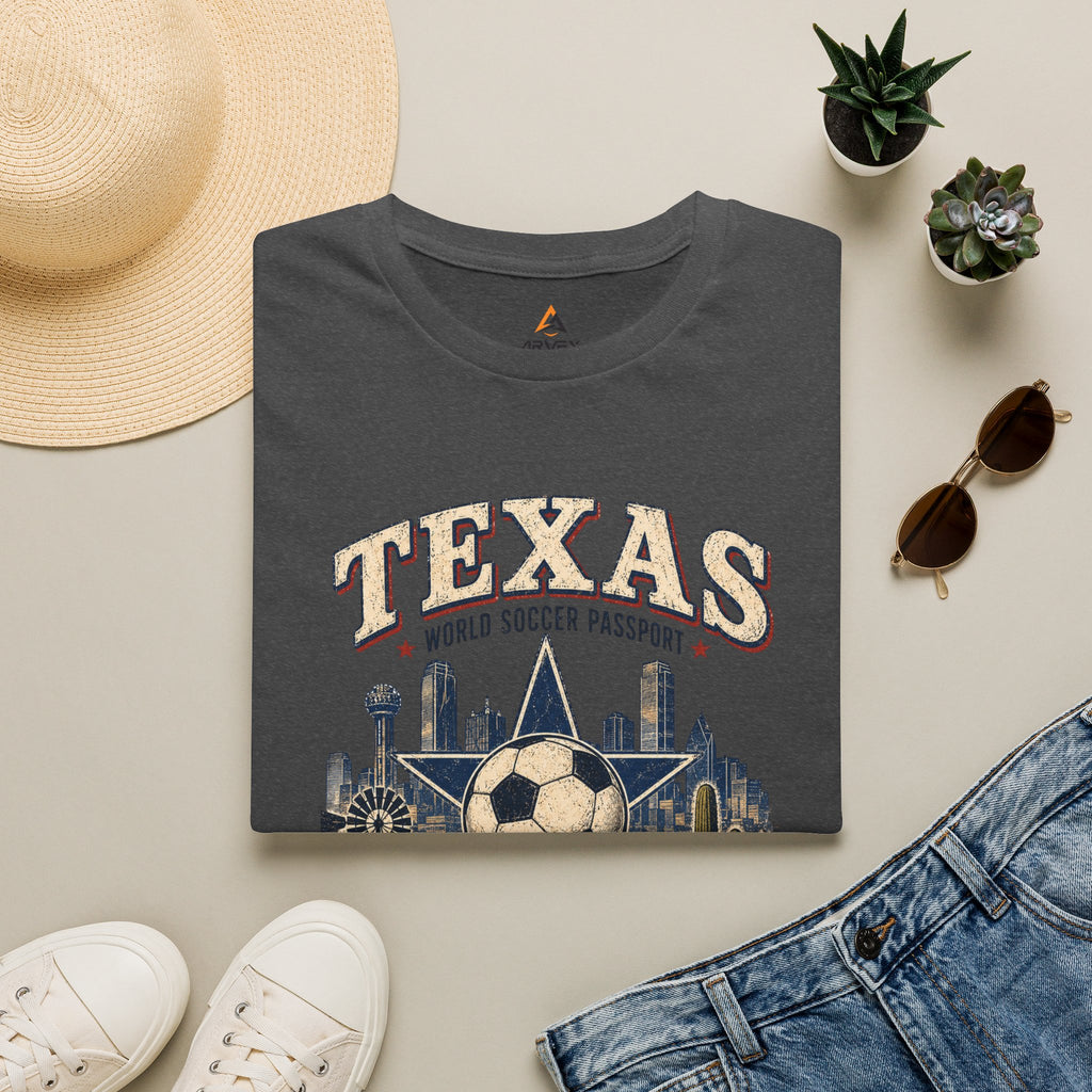 Texas Soccer T-Shirt — World Soccer Passport Vintage State Pride