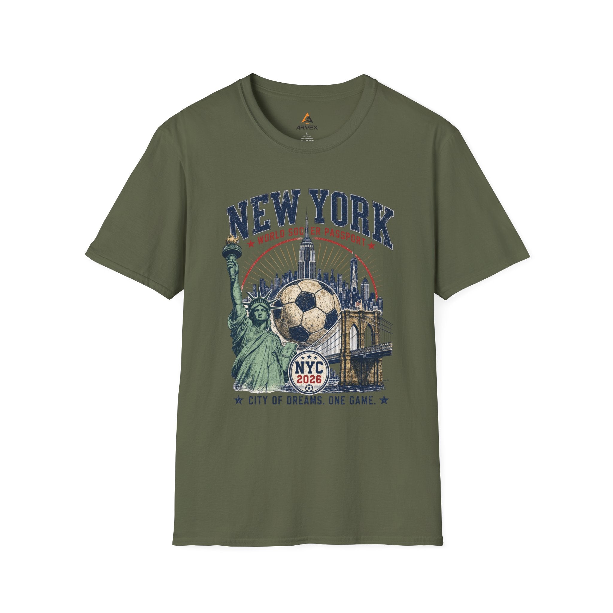 New York Soccer T-Shirt — NYC World Soccer Passport Graphic Tee