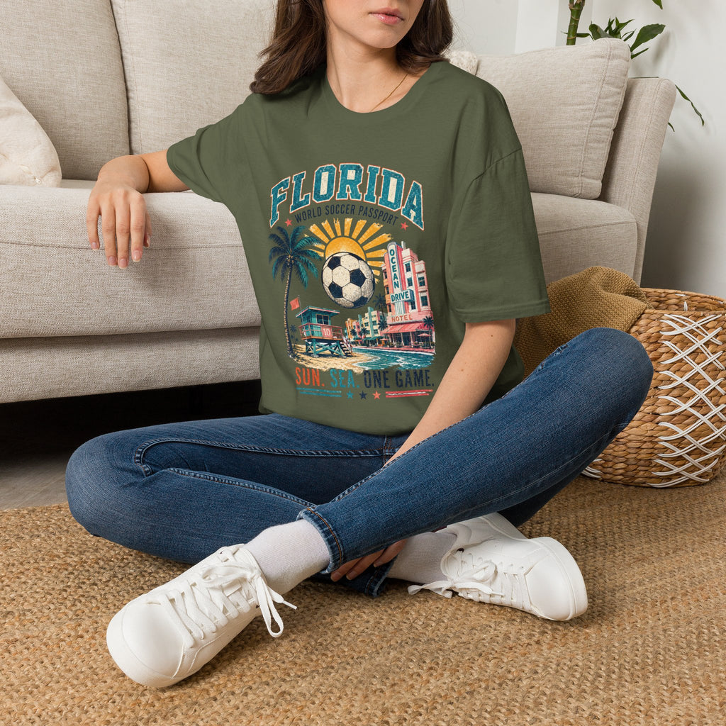 Florida Soccer Vintage Tee — "Sun. Sea. One Game."