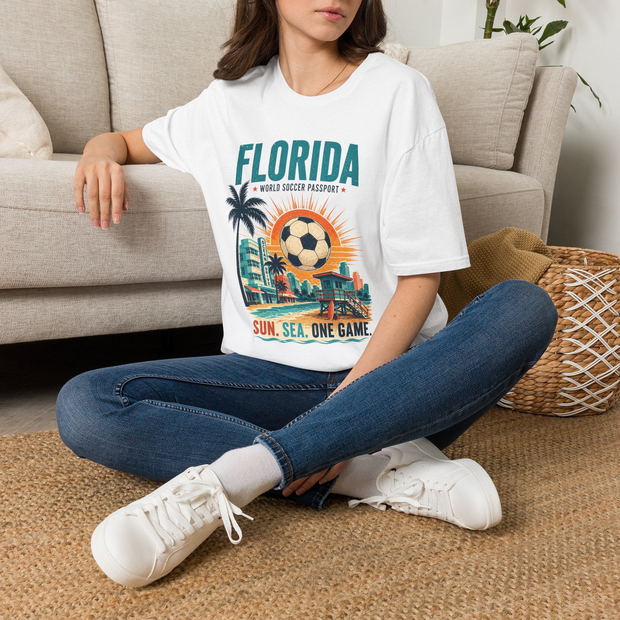 Florida Soccer T-Shirt — Sun, Sea & One Game Travel Tee