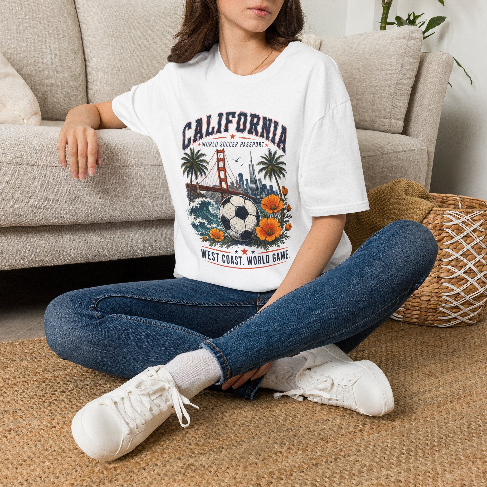Copy of Texas Soccer T-Shirt — World Soccer Passport Vintage State Pride