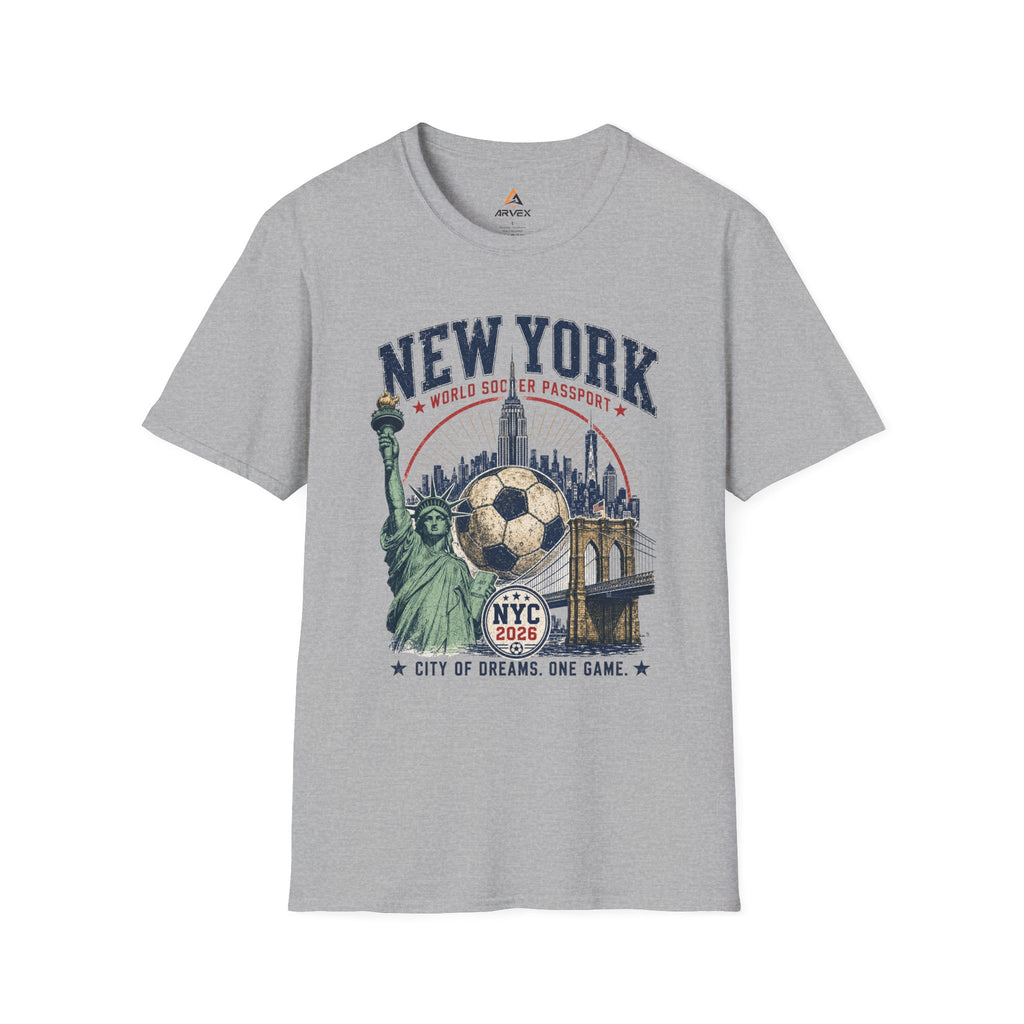 New York Soccer T-Shirt — NYC World Soccer Passport Graphic Tee