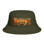 California Vintage Patch Bucket Hat — West Coast Sunset Travel Cap