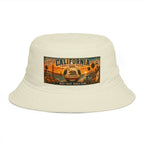 California Vintage Patch Bucket Hat — West Coast Sunset Travel Cap