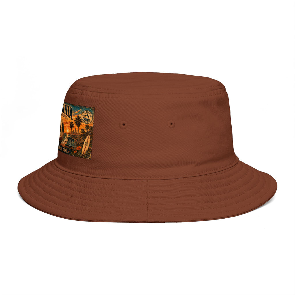 California Vintage Patch Bucket Hat — West Coast Sunset Travel Cap