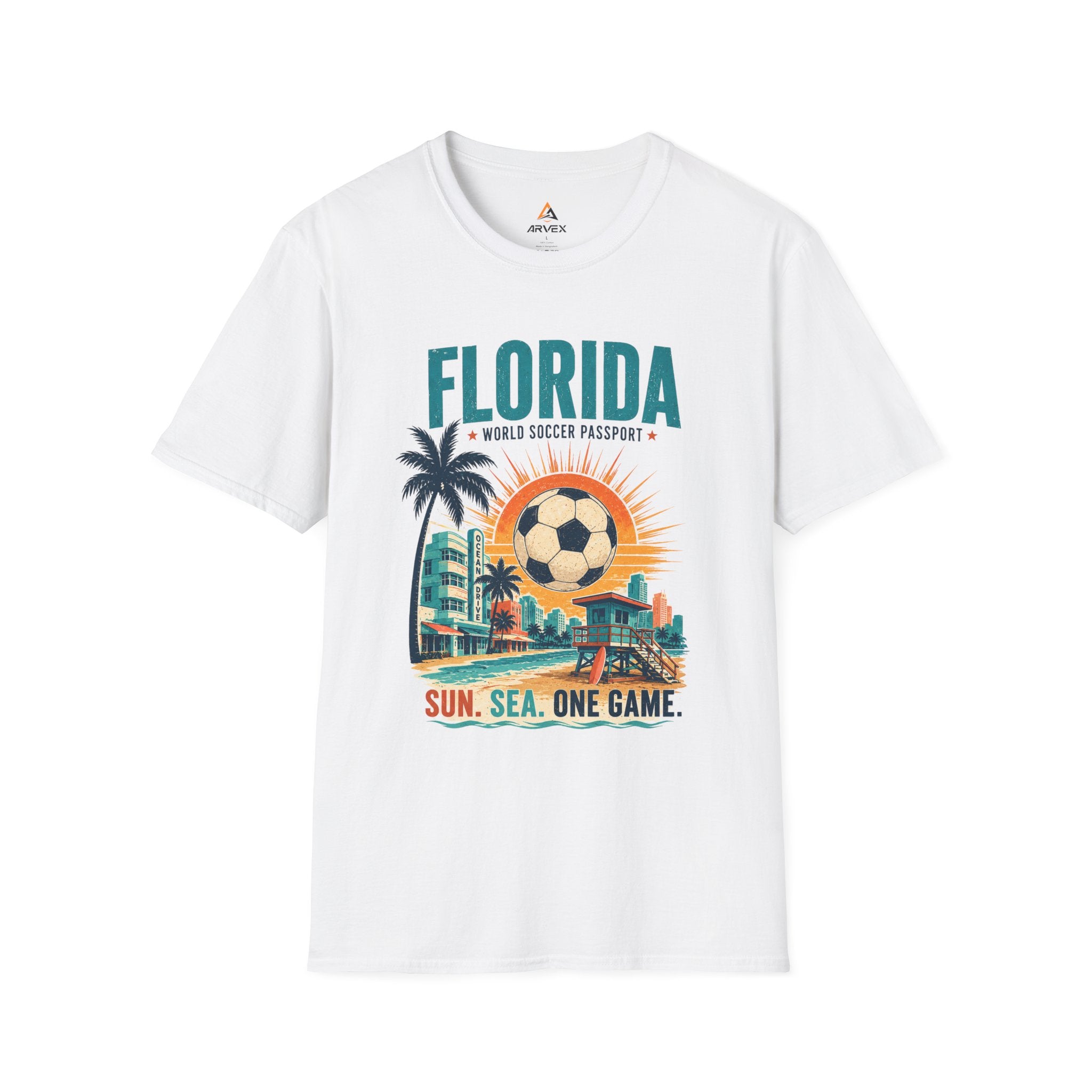 Florida Soccer T-Shirt — Sun, Sea & One Game Travel Tee
