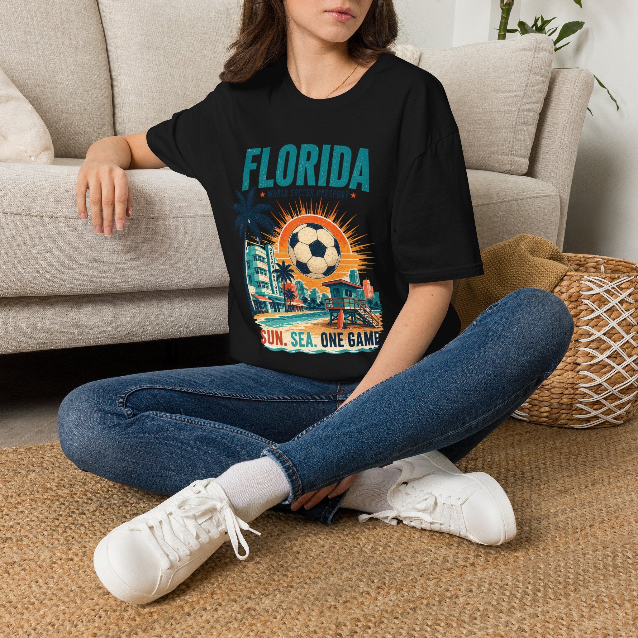 Florida Soccer T-Shirt — Sun, Sea & One Game Travel Tee