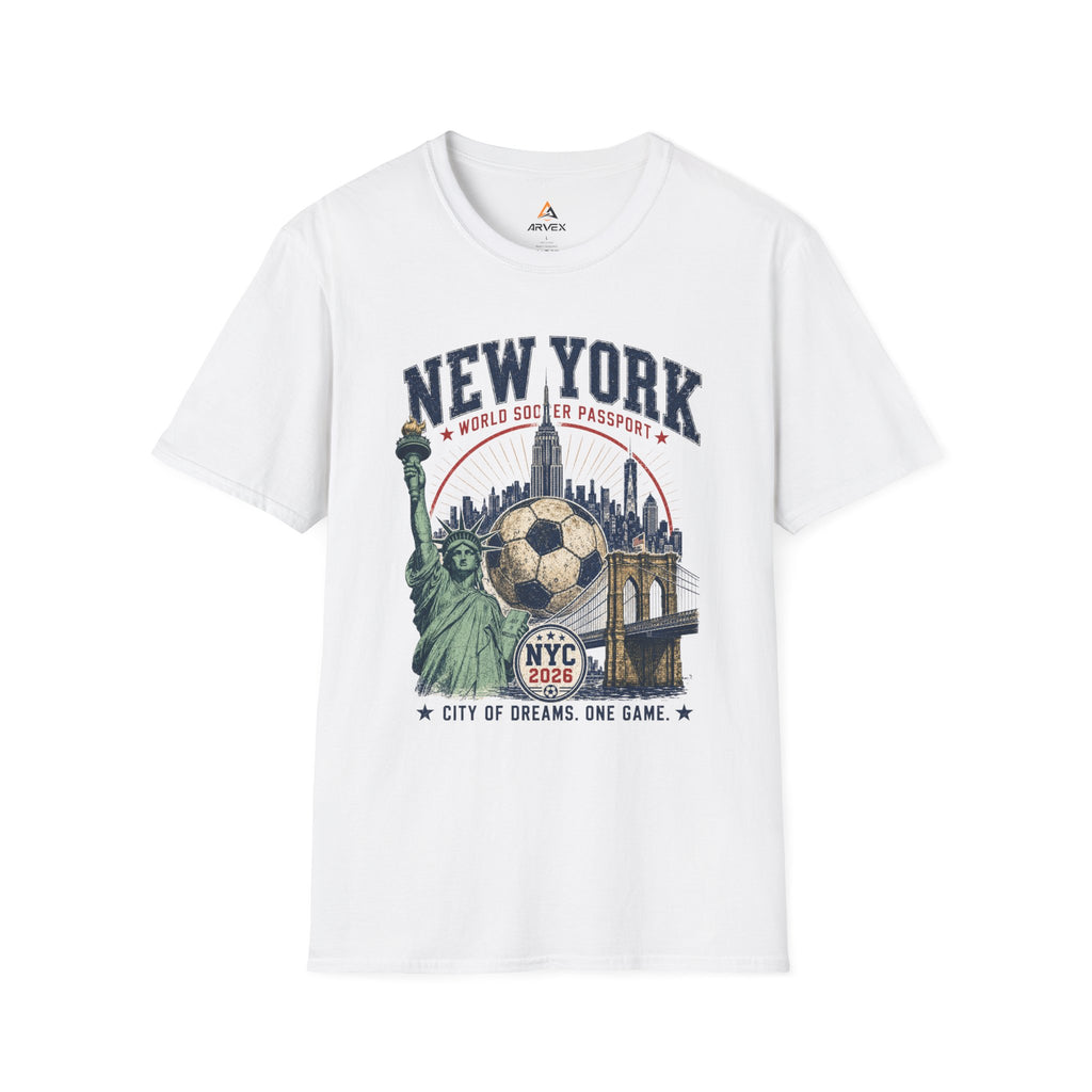 New York Soccer T-Shirt — NYC World Soccer Passport Graphic Tee