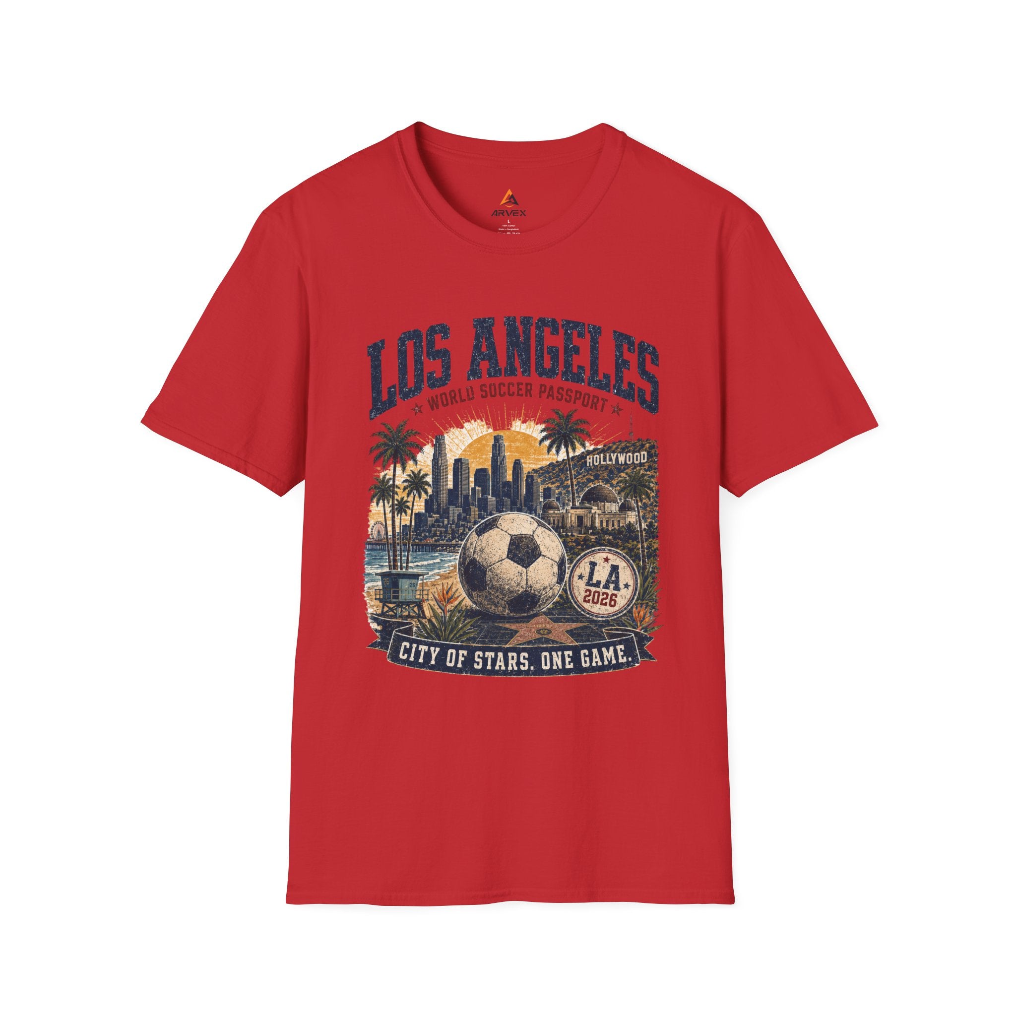 Copy of Copy of Florida Soccer T-Shirt – Vintage ‘World Soccer Passport’ Beach Tee
