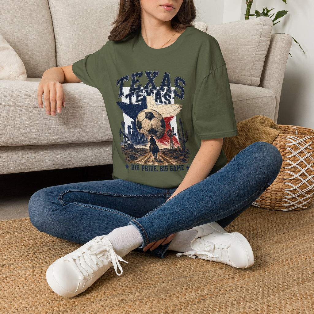 Texas Soccer T-Shirt — "World Soccer Passport" State Pride Tee