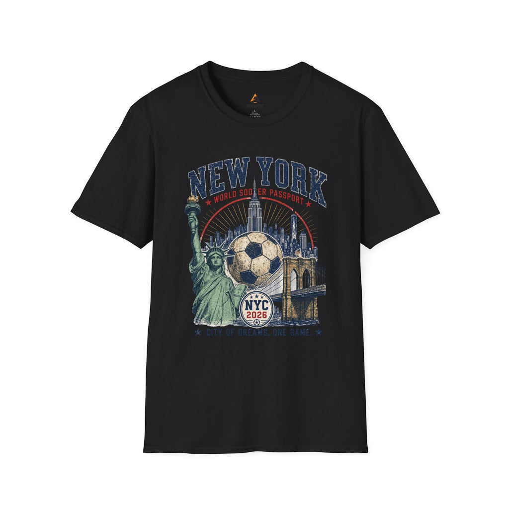 New York Soccer T-Shirt — NYC World Soccer Passport Graphic Tee