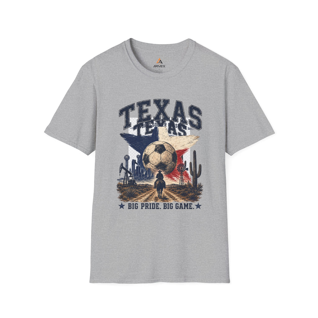 Texas Soccer T-Shirt — "World Soccer Passport" State Pride Tee