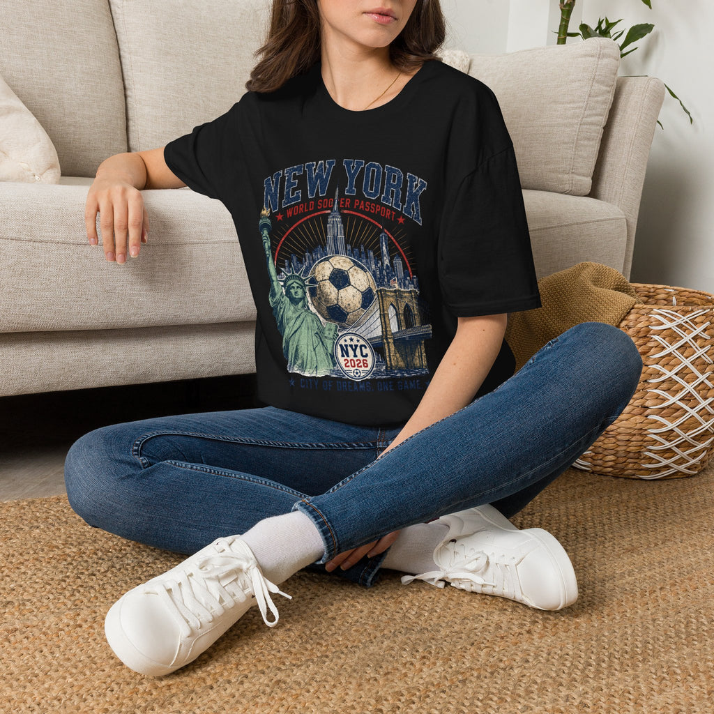 New York Soccer T-Shirt — NYC World Soccer Passport Graphic Tee
