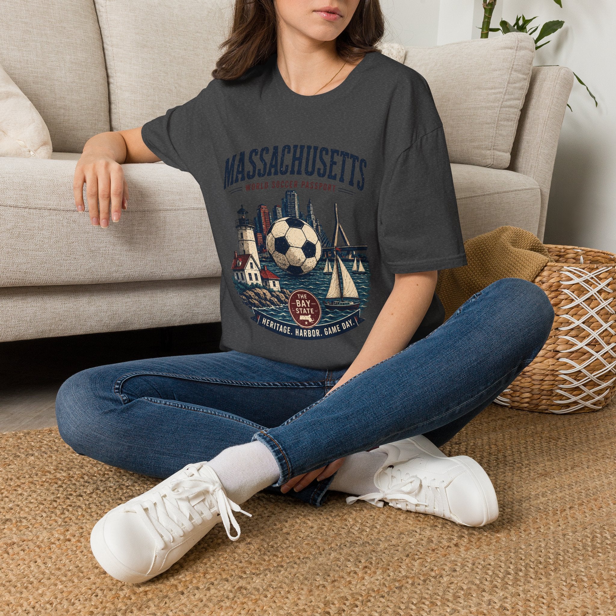 Massachusetts Soccer T-Shirt — World Soccer Passport Vintage State Tee