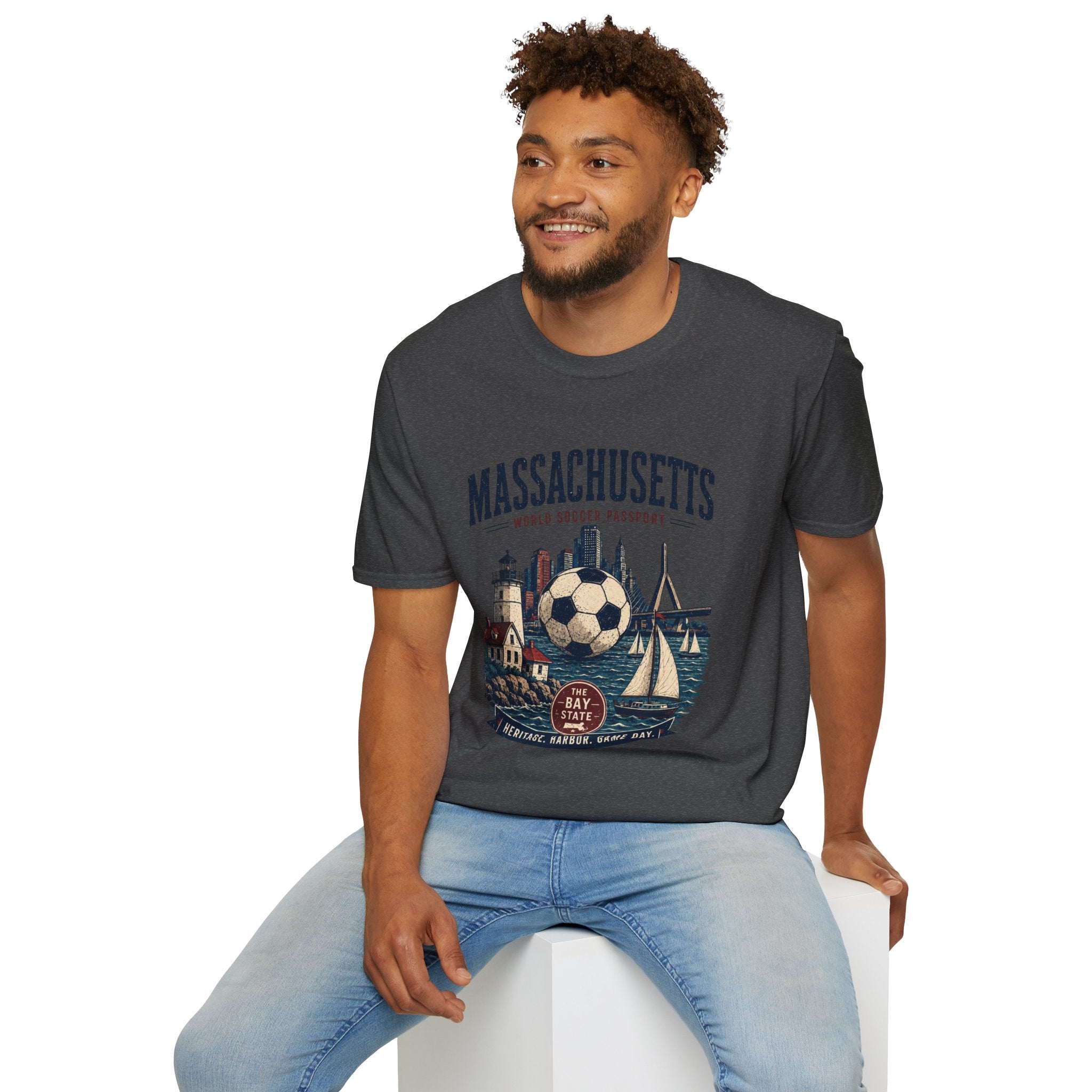 Massachusetts Soccer T-Shirt — World Soccer Passport Vintage State Tee