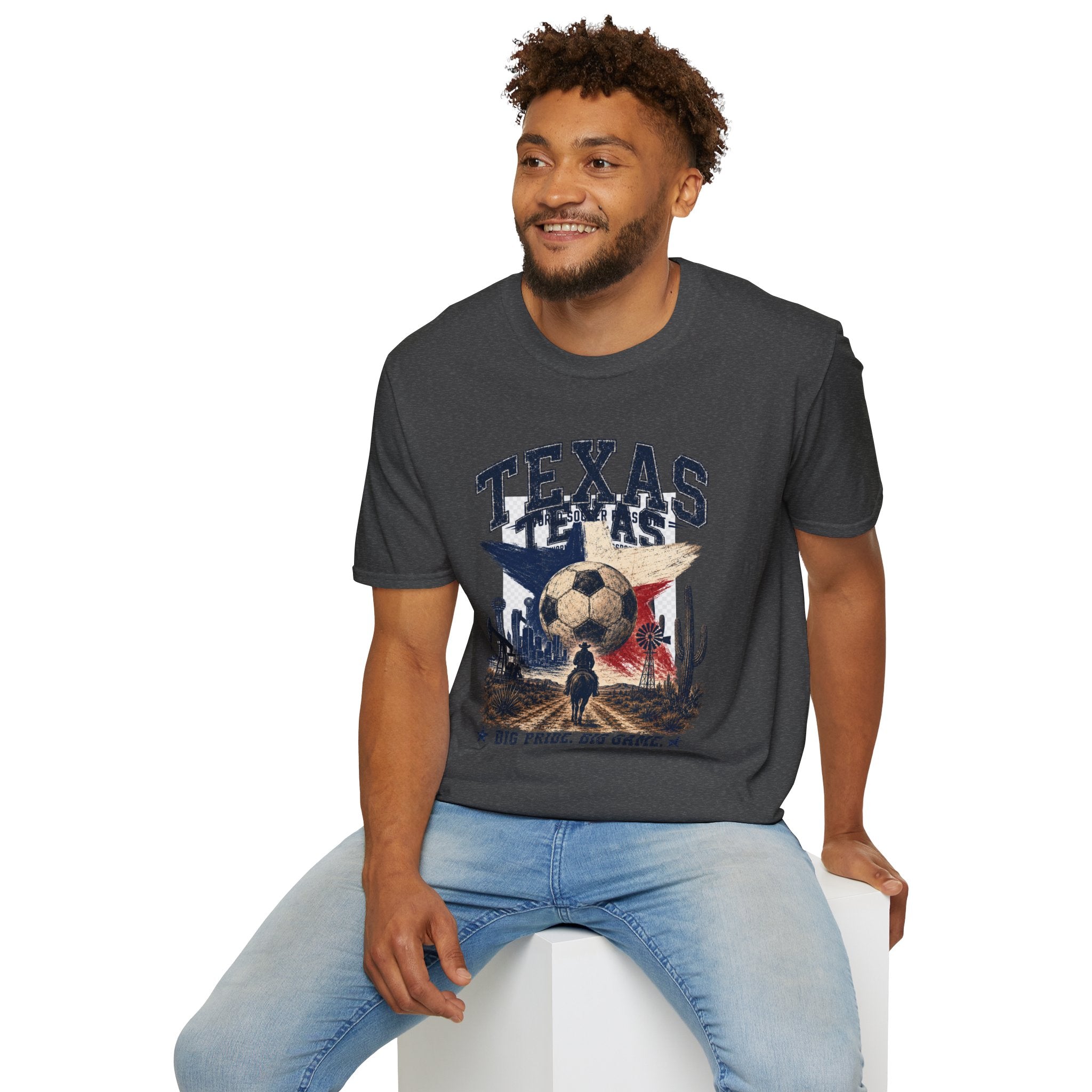 Texas Soccer T-Shirt — "World Soccer Passport" State Pride Tee