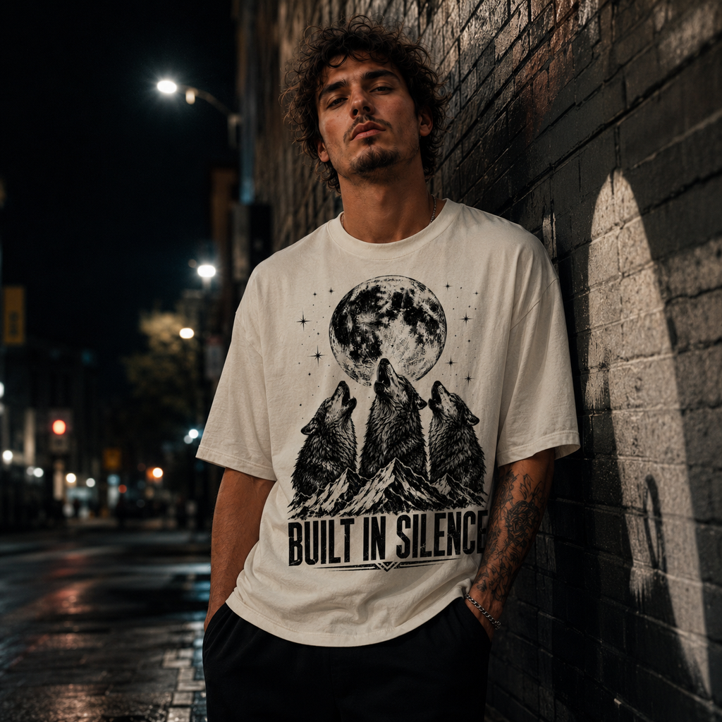 Wolf Howl T-Shirt — "Built in Silence"